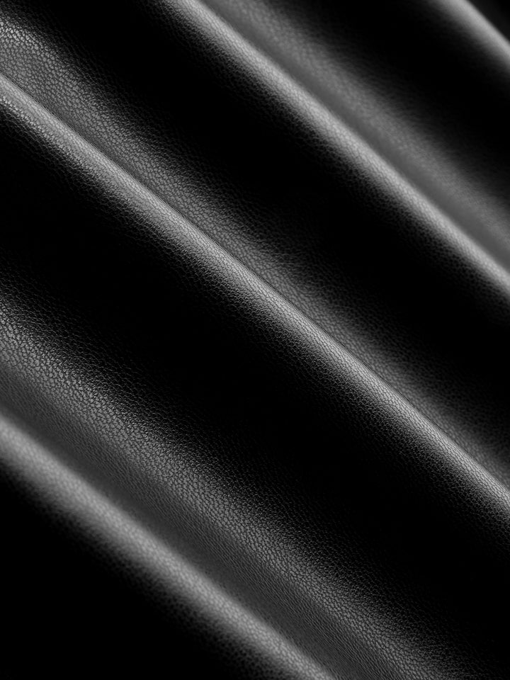 Close-up of black leather texture