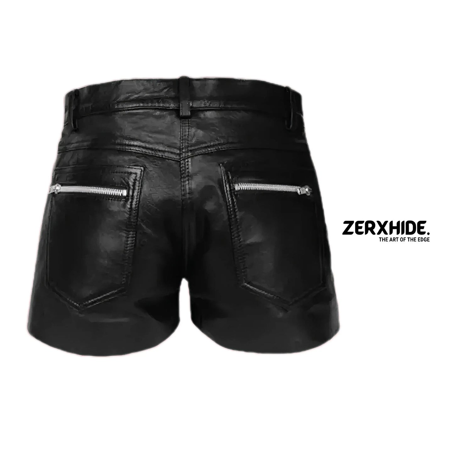 Women’s Multi-Zip Leather Shorts – Moto Streetwear ZerxHide