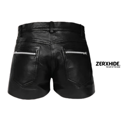 Women’s Multi-Zip Leather Shorts – Moto Streetwear ZerxHide