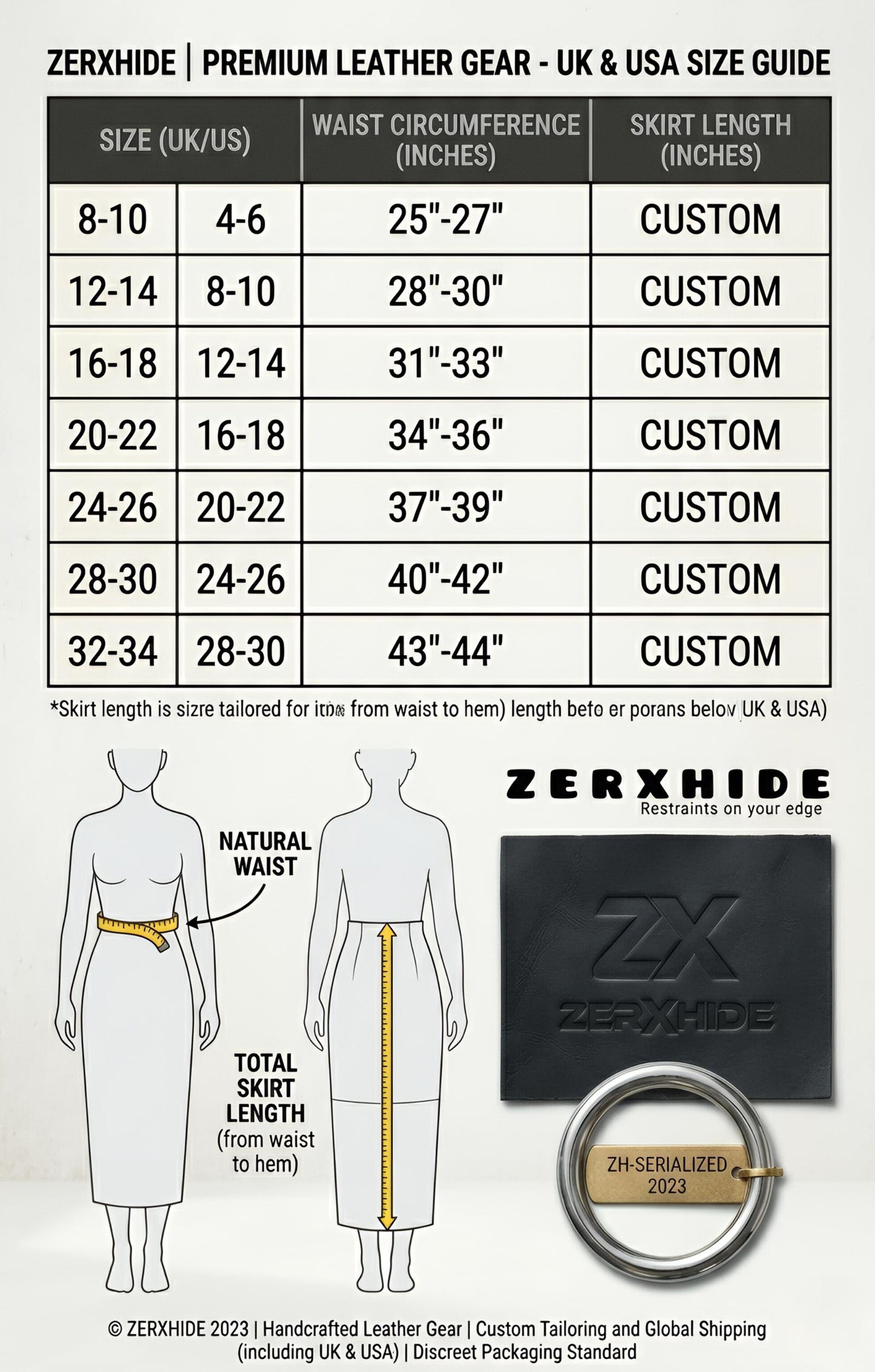 ZERXHIDE black leather skirt — close-up side view, high-waisted Napa lambskin maxi with panel seaming and strappy heels