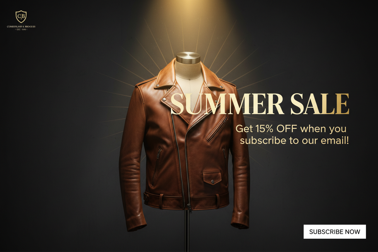 Summer Sale Leather Jacket Banner